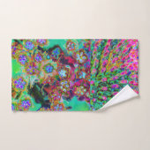 抽象芸術サイケデリックグルーヴィーパープルセダム バスタオルセット (ハンドタオル)