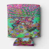 抽象芸術サイケデリックグルーヴィーパープルセダム 缶クーラー (裏面)