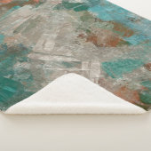 抽象芸術サイケデリックストロークテクスチャ シェルパブランケット (3/4)