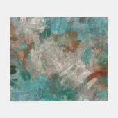 抽象芸術サイケデリックストロークテクスチャ フリースブランケット (正面(横))