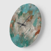 抽象芸術サイケデリックストロークテクスチャ ラージ壁時計 (傾斜)