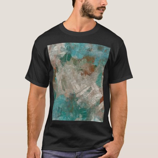 抽象芸術サイケデリックストロークテクスチャ Tシャツ (正面)