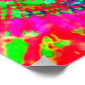 抽象芸術サイケデリックタイダイ和気標識 ポスター (角)