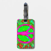 抽象芸術サイケデリックタイダイ和気標識 ラゲッジタグ (裏面縦)