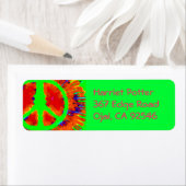 抽象芸術サイケデリックタイダイ和気標識 ラベル (インサイチュ)