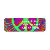 抽象芸術サイケデリックタイダイ和気標識 ラベル (正面)