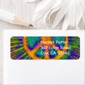 抽象芸術サイケデリックタイダイ和気標識 ラベル (インサイチュ)