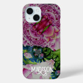 抽象芸術サイケデリックピンク花模様花 Case-Mate iPhoneケース (裏面)
