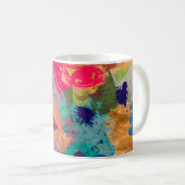 抽象芸術サイケデリックフラクタルの背景（ブラー） コーヒーマグカップ (正面右)
