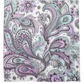 抽象芸術サイケデリックフローラ |シャワーカーテン シャワーカーテン (正面)