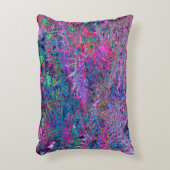 抽象芸術サイケデリックレインボーカラーズベージュガーデン アクセントクッション (正面(垂直))