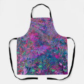 抽象芸術サイケデリックレインボーカラーズベージュガーデン エプロン (正面)