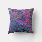 抽象芸術サイケデリックレインボーカラーズベージュガーデン クッション (裏面)