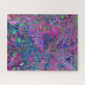 抽象芸術サイケデリックレインボーカラーズベージュガーデン ジグソーパズル (横)