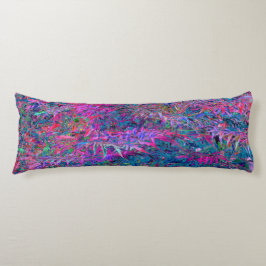 抽象芸術サイケデリックレインボーカラーズベージュガーデン ボディピロー