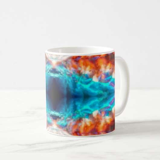 抽象芸術サイケデリック型 コーヒーマグカップ (正面右)