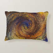 抽象芸術サイケデリック旋回パタカラフルーン アクセントクッション (裏面)