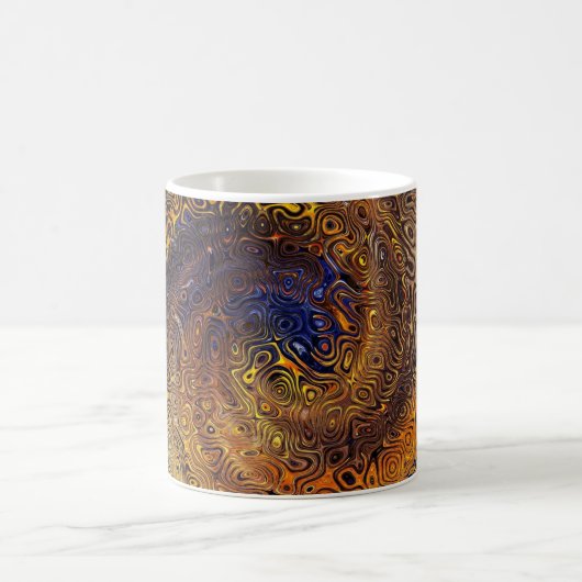 抽象芸術サイケデリック旋回パタカラフルーン コーヒーマグカップ (中央)