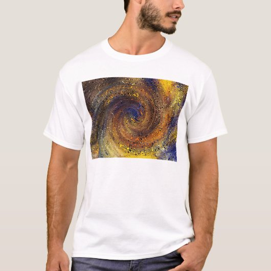 抽象芸術サイケデリック旋回パタカラフルーン Tシャツ (正面)