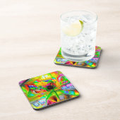 抽象芸術サイケデリック花 コースター (右側)