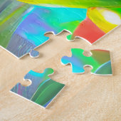 抽象芸術サイケデリック花 ジグソーパズル (側面)