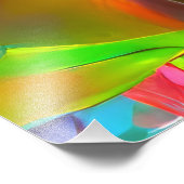 抽象芸術サイケデリック花 フォトプリント            (角)