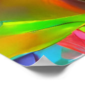 抽象芸術サイケデリック花 ポスター (角)