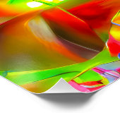 抽象芸術サイケデリック花 ポスター (コーナー)