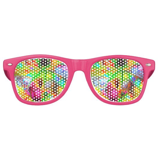 抽象芸術サイケデリック花 レトロサングラス (正面)