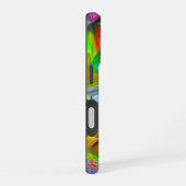 抽象芸術サイケデリック花 iPhone 16ケース (右側面)