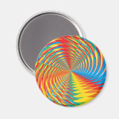 抽象芸術サイケデリック/放射状パターン: マグネット (正面/裏面)