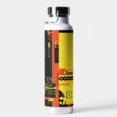 抽象芸術サイバーパンクスタイリッシュの背景 ウォーターボトル (右面)