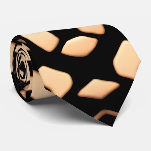 抽象芸術サッカーハーフトーンブラックビアパターン ネクタイ (ロール)