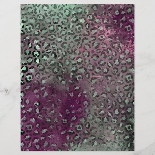 抽象芸術サファリグランジスクラップブック紙シート (裏面)