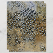 抽象芸術サファリグランジスクラップブック紙シート (正面/裏面)