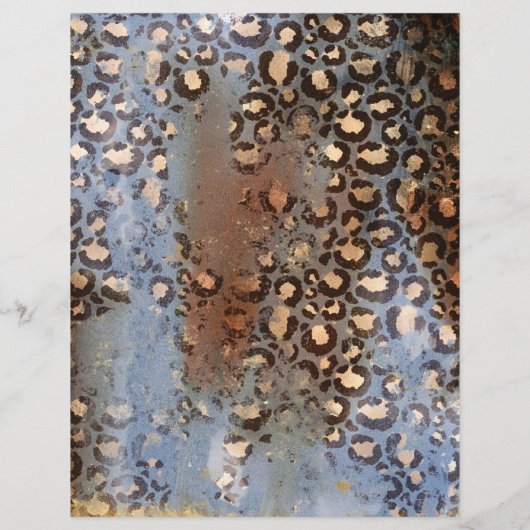 抽象芸術サファリグランジスクラップブック紙シート (裏面)