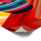 抽象芸術サボテンの絵を描静物の、まだモダンまだ ポスター (角)