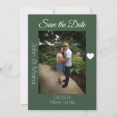 抽象芸術サボテン図形パターン日付の保存 招待状 (正面)