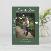 抽象芸術サボテン図形パターン日付の保存 招待状 (スタンド正面)