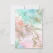 抽象芸術サマーウォーターシンプルカラーRSVPカード 出欠カード (裏面)