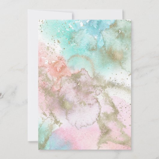 抽象芸術サマーセーブ・ザ・デート案内カード セーブザデート (裏面)