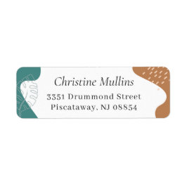 抽象芸術サマートロピカル差出人住所 ラベル