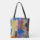 抽象芸術サマービレッジショルダー トートバッグ (裏面)