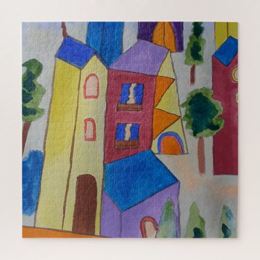 抽象芸術サマービレッジジグソーパズル ジグソーパズル (縦)