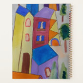 抽象芸術サマービレッジパーソナライズされたプランナー プランナー手帳 (裏面)