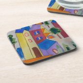 抽象芸術サマービレッジプラスチックコースター コースター (左側)