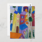 抽象芸術サマービレッジポストカード ポストカード (正面/裏面)