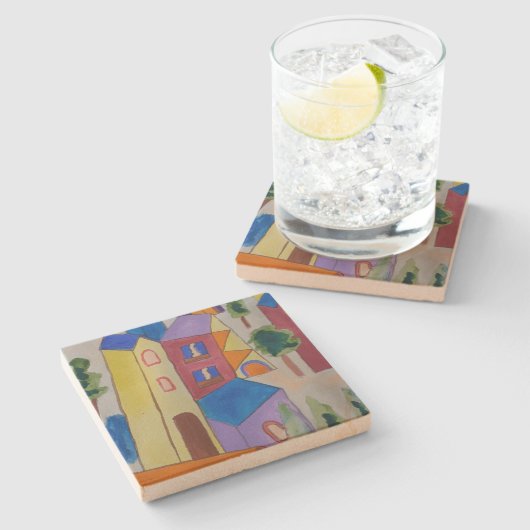 抽象芸術サマービレッジ ストーンコースター (横)