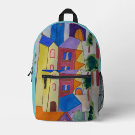 抽象芸術サマービレッジ プリントバックパック