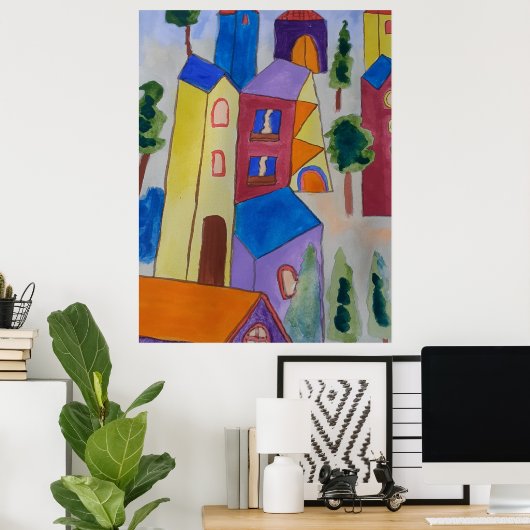 抽象芸術サマービレッジ ポスター (ホームオフィス)